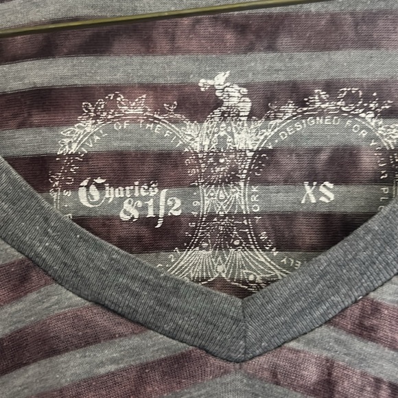 Hip Moody Striped T Shirt Emo, Grunge Hip - Picture 2 of 3